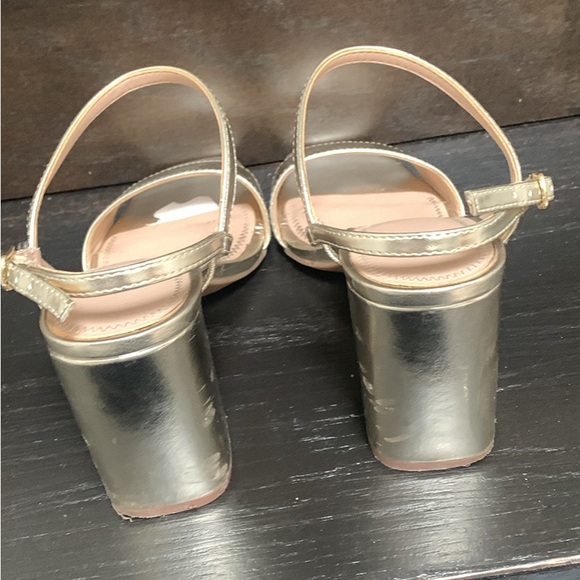 BP. Gold Block Heel Sandals - Picture 2 of 5